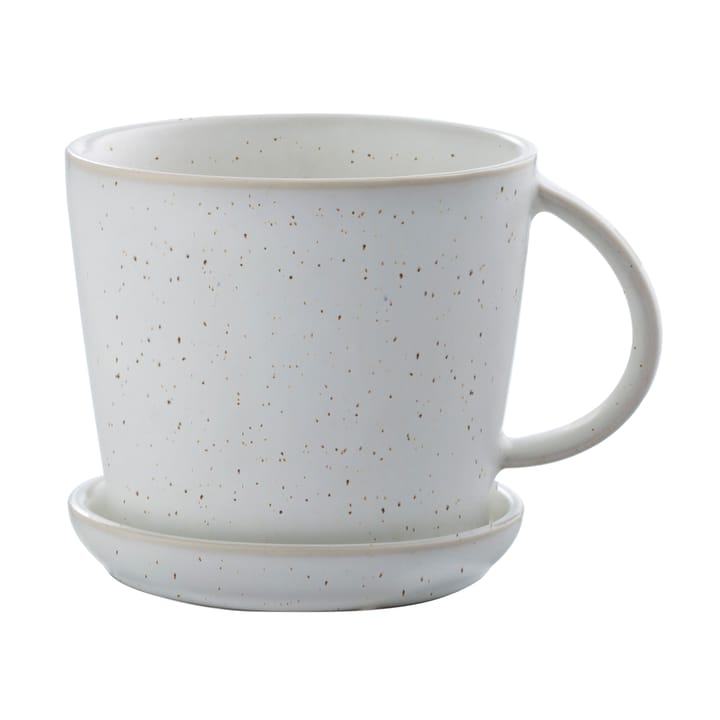 Taza y platillo Ernst 8,5 cm - blanco-con puntos - ERNST