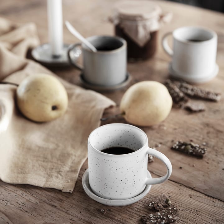 Taza y platillo Ernst 8,5 cm, gris ERNST