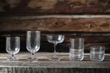 Vasos con pie vidrio burbujeado 30 cl, 2-pack - Claro - ERNST