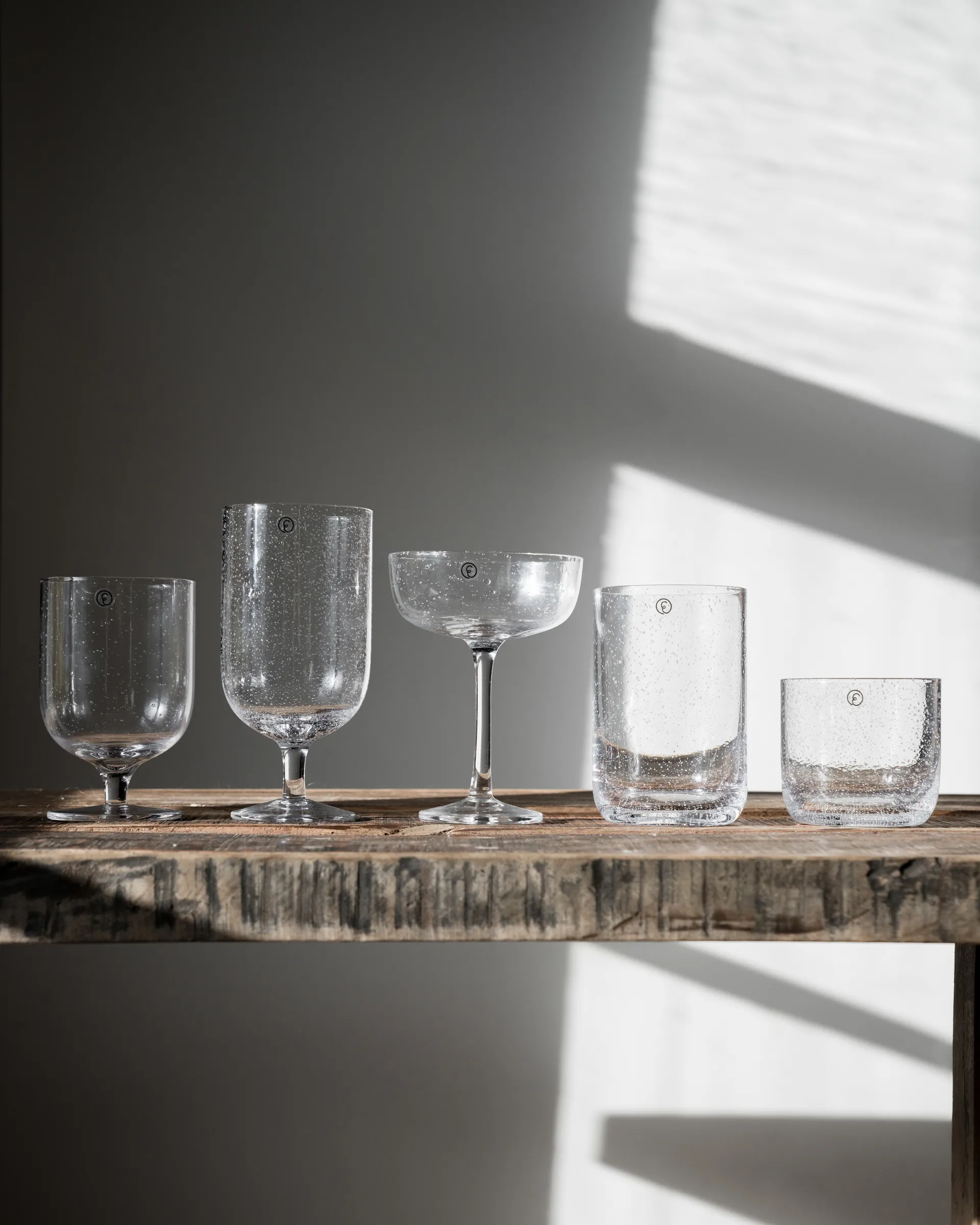 Vasos Ernst vidrio burbujeado 50 cl, 2-pack, Claro ERNST