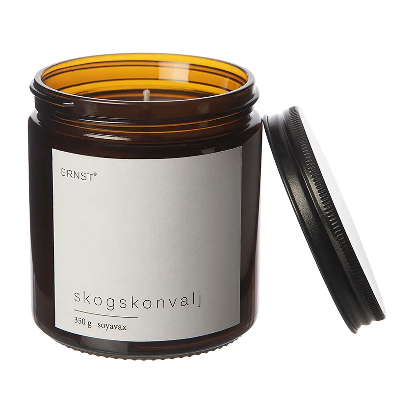 Vela perfumada con tapa Ernst Ø9 cm, lirio de bosque ERNST