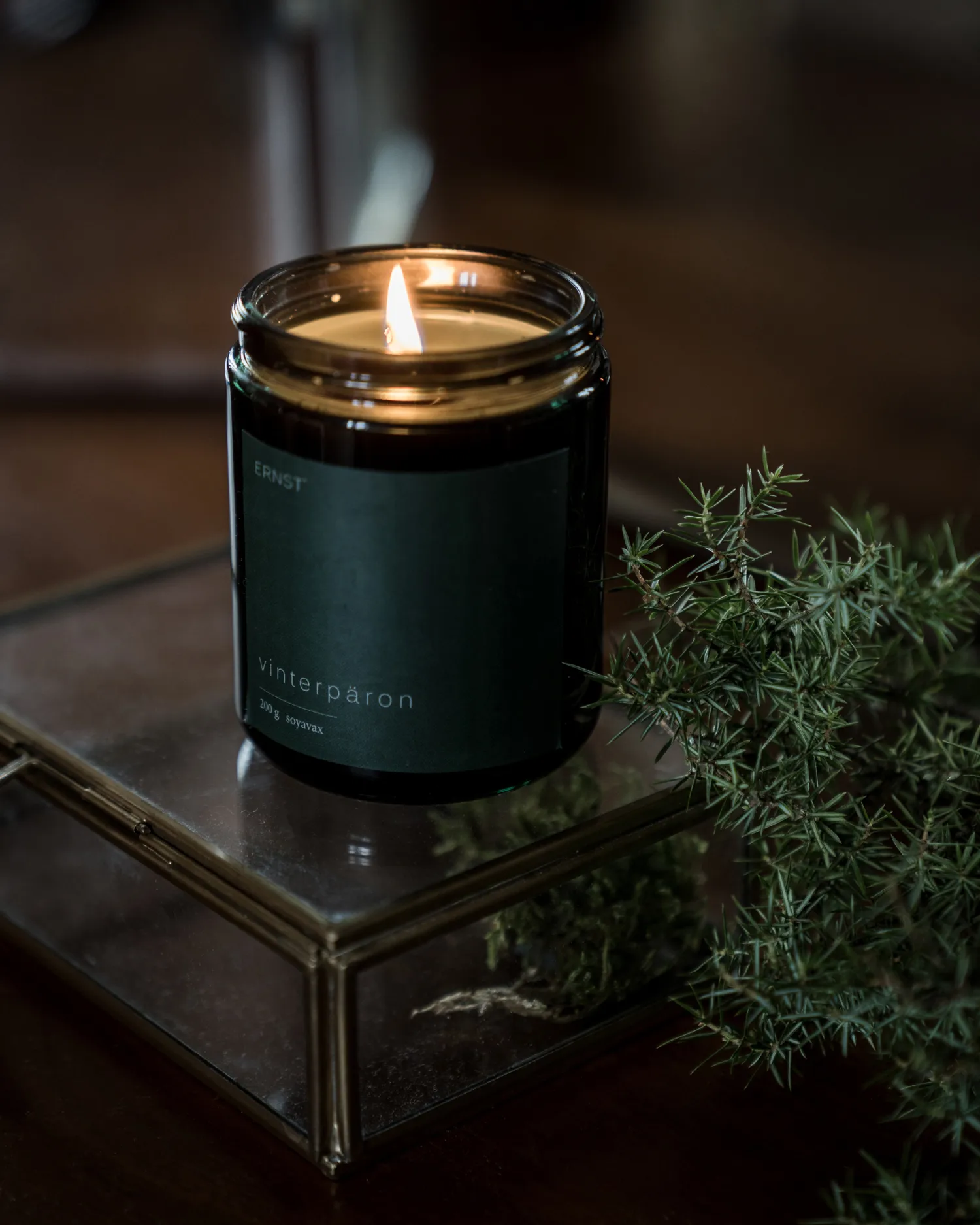 Vela perfumada con tapa Ernst Ø9 cm, Peras de invierno ERNST