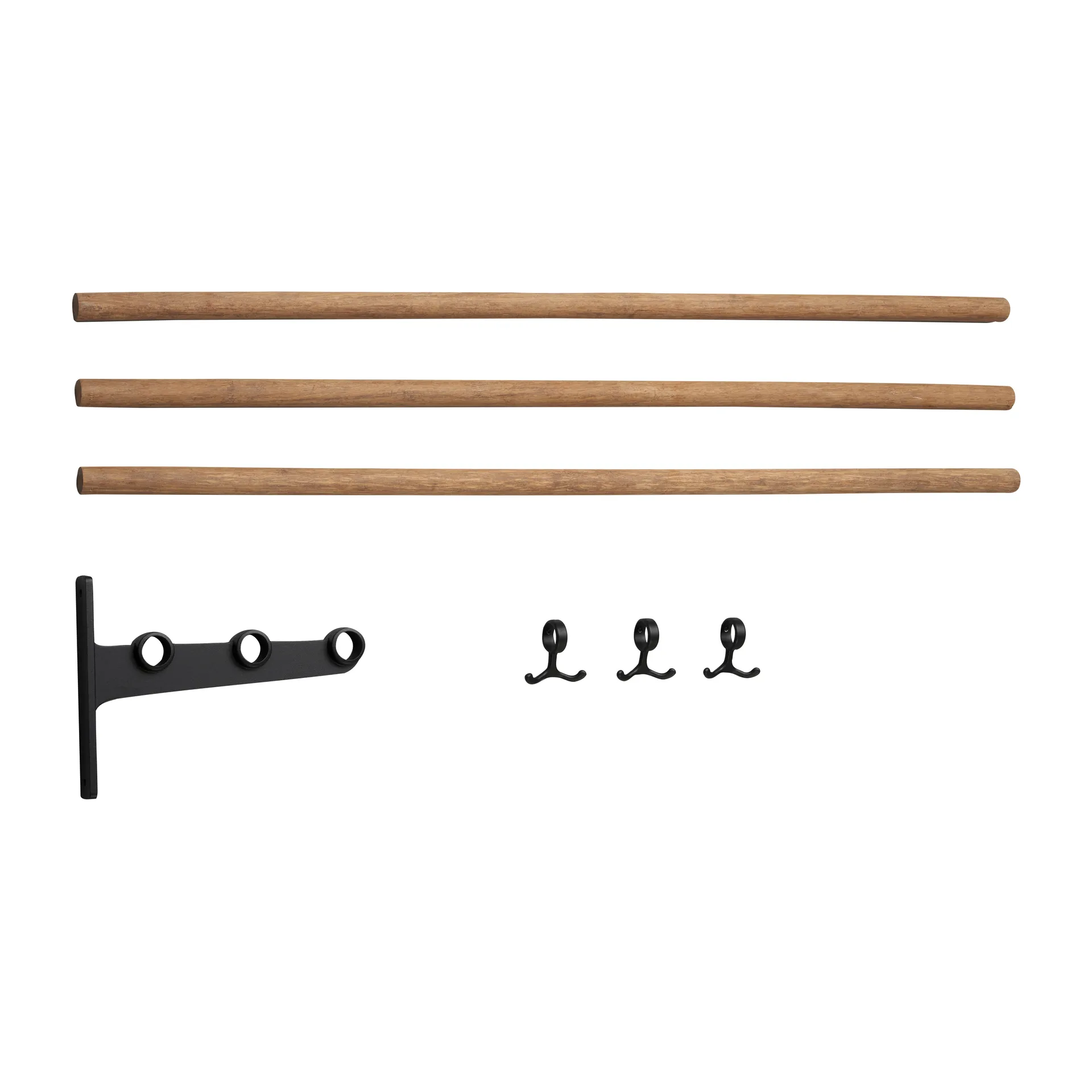 Accesorio estante perchero Nostalgi, estante zapatero, Bambú-negro Essem Design