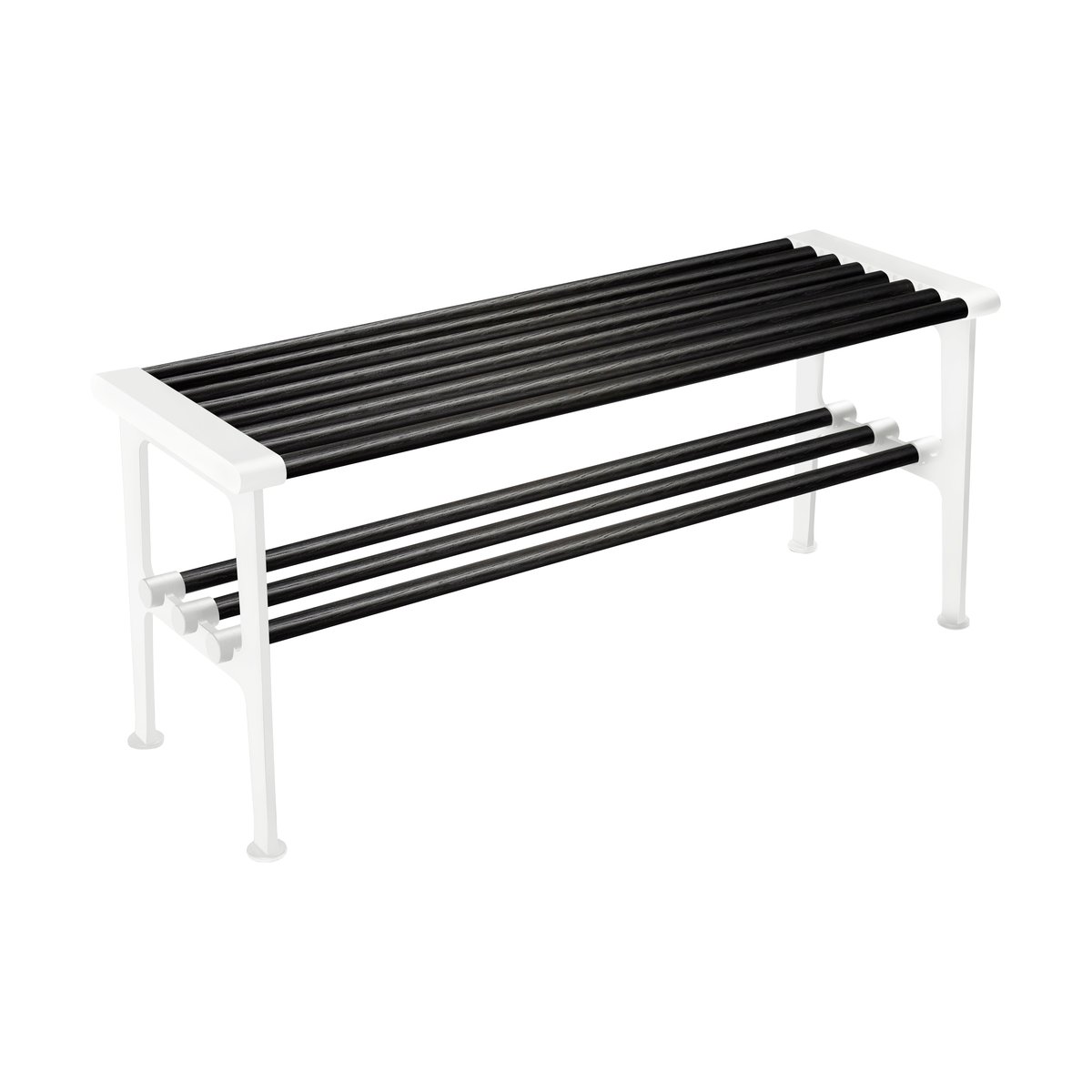 Essem Design Banco Nostalgi 100 cm Roble teñido de negro-blanco