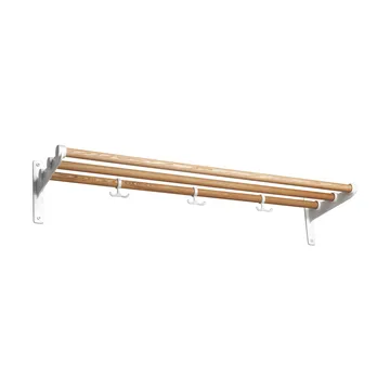 Estante perchero o zapatero Nostalgi  - Blanco-fresno, 100 cm - Essem Design
