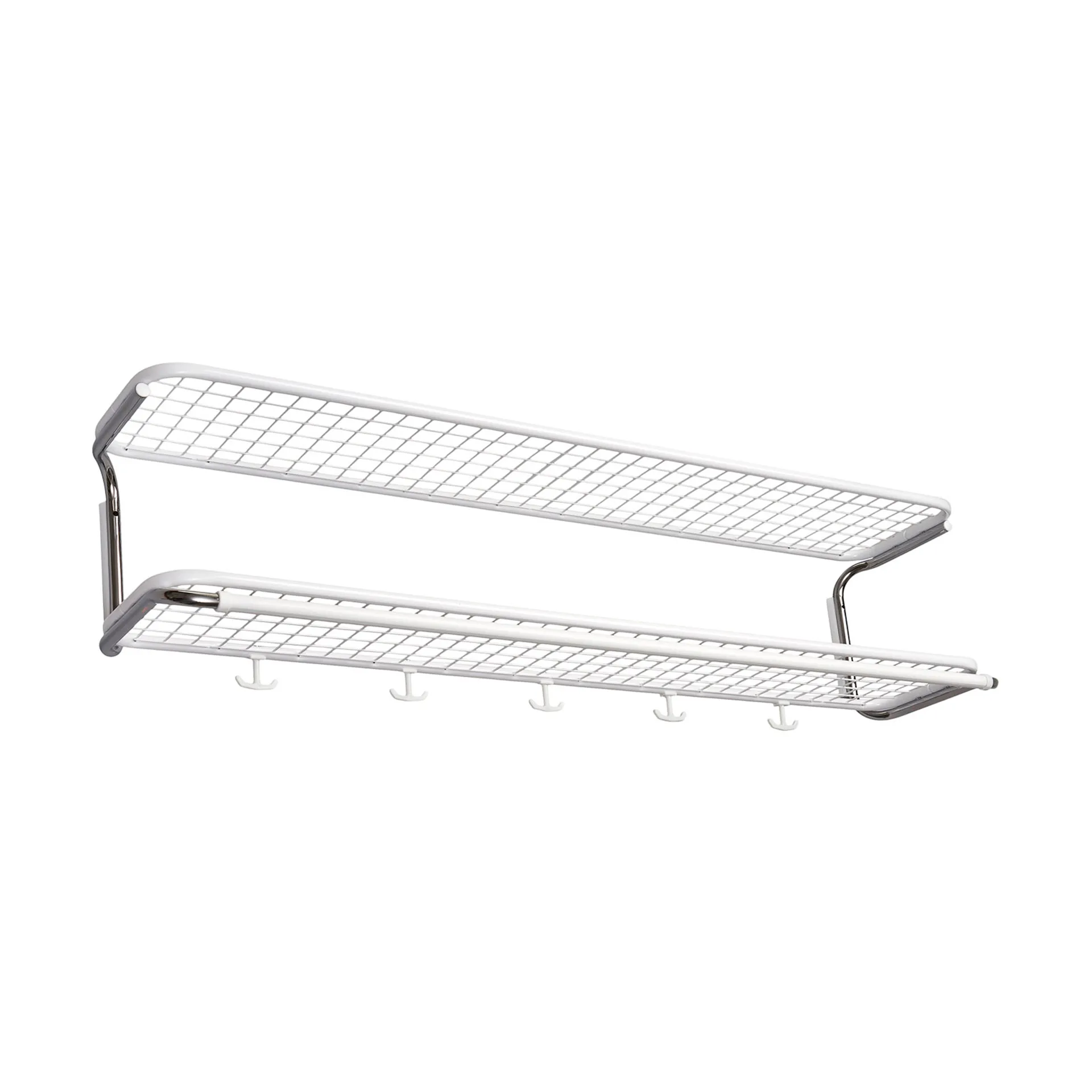 Estante sombrerero Classic 650, Blanco/cromo, 2 niveles, 120 cm Essem Design