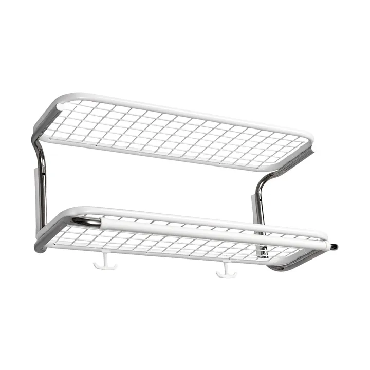 Estante sombrerero Classic 650 - Blanco/cromo, 2 niveles, 60 cm - Essem Design
