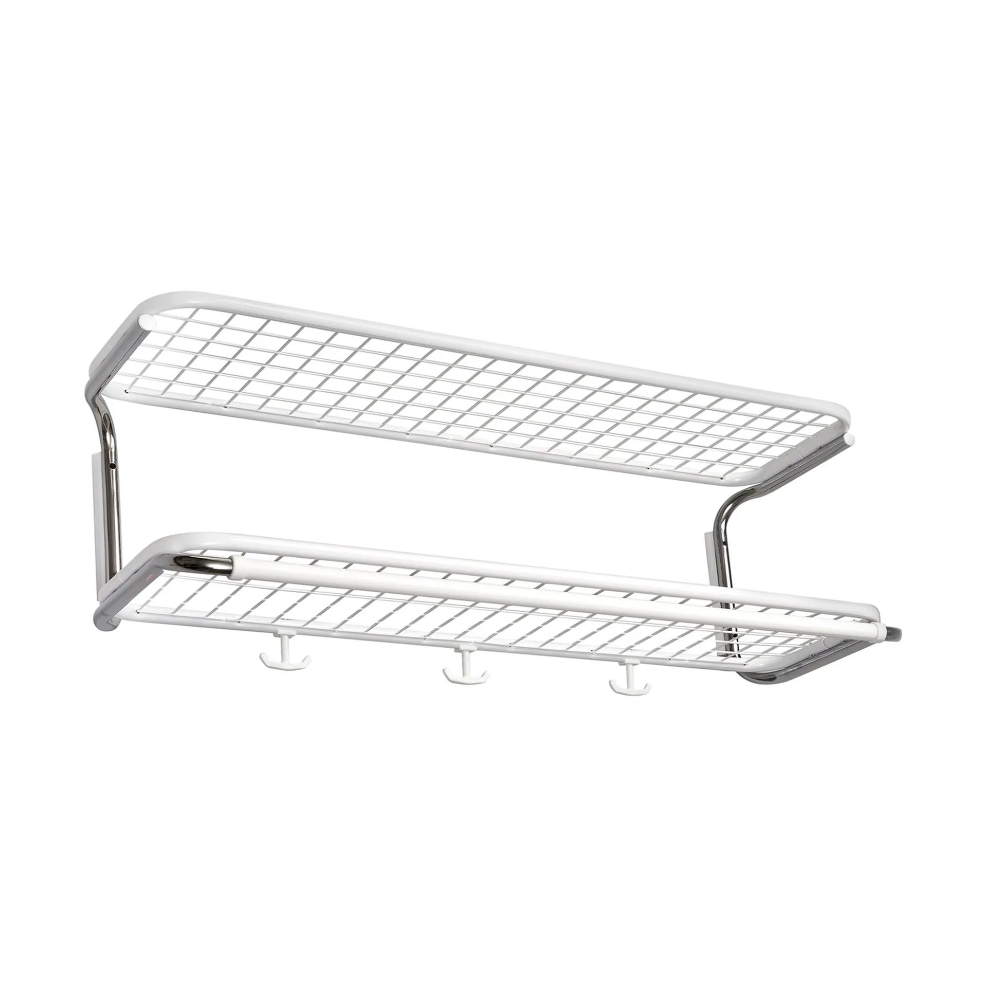 Estante sombrerero Classic 650, Blanco/cromo, 2 niveles, 80 cm Essem Design