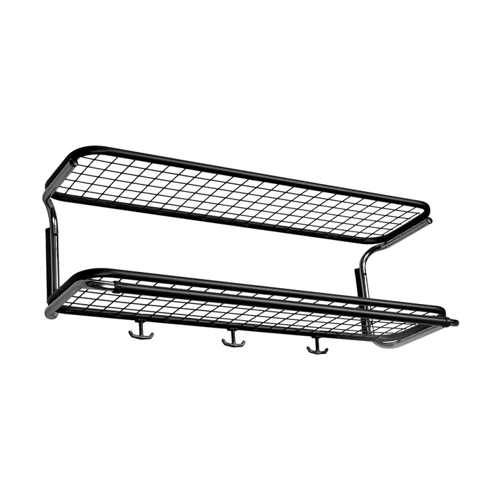 Estante sombrerero Classic 650 - Negro/cromo, 2 niveles, 110 cm - Essem Design