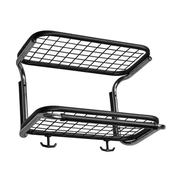 Estante sombrerero Classic 650 - Negro/cromo, 2 niveles, 40 cm - Essem Design