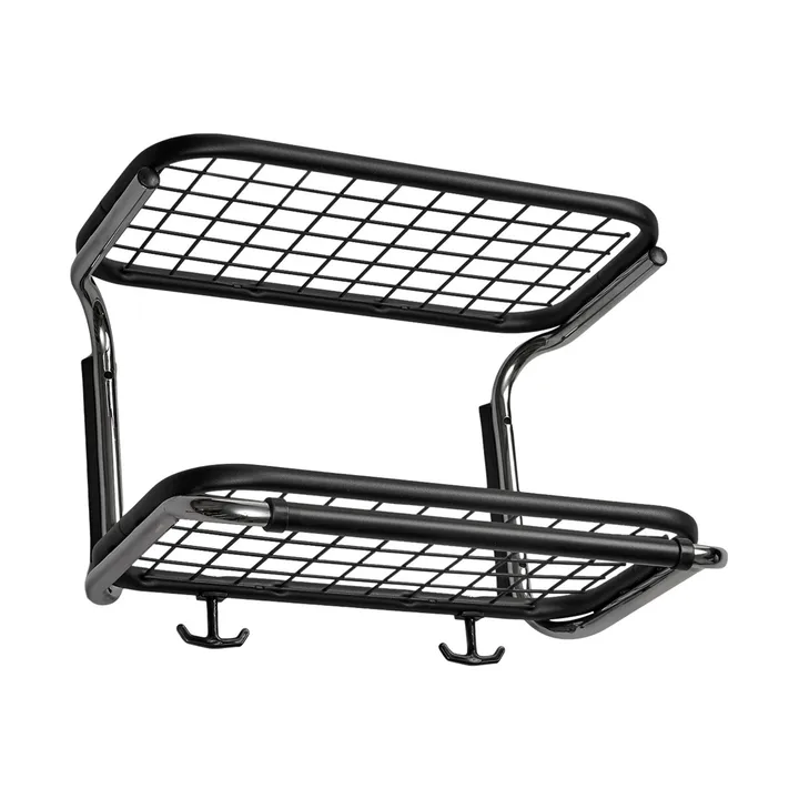 Estante sombrerero Classic 650 - Negro/cromo, 2 niveles, 40 cm - Essem Design