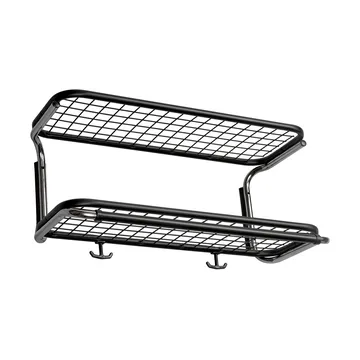 Estante sombrerero Classic 650 - Negro/cromo, 2 niveles, 50 cm - Essem Design
