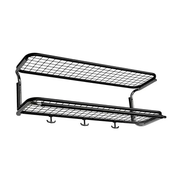 Estante sombrerero Classic 650 - Negro/cromo, 2 niveles, 60 cm - Essem Design