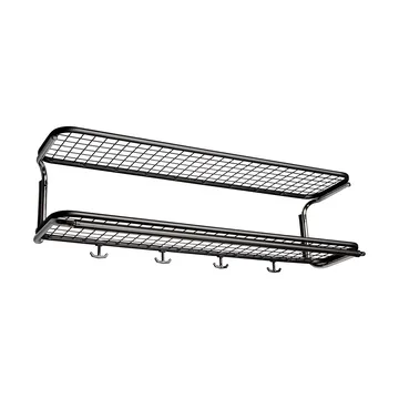 Estante sombrerero Classic 650 - Negro/cromo, 2 niveles, 90 cm - Essem Design