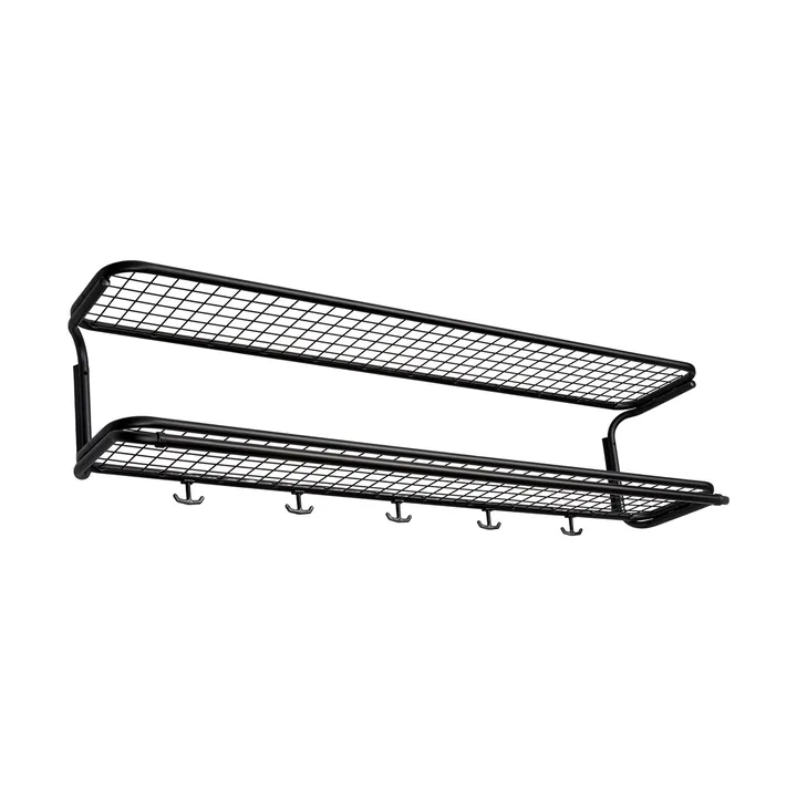Estante sombrerero Classic 650 - Negro/negro, 2 niveles, 110 cm - Essem Design