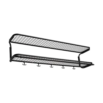 Estante sombrerero Classic 650 - Negro/negro, 2 niveles, 120 cm - Essem Design