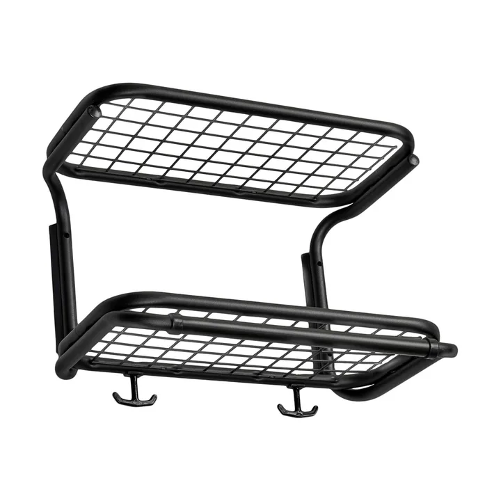 Estante sombrerero Classic 650 - Negro/negro, 2 niveles, 40 cm - Essem Design