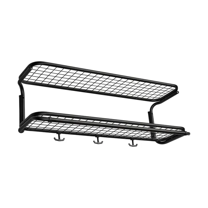 Estante sombrerero Classic 650 - Negro/negro, 2 niveles, 40 cm - Essem Design