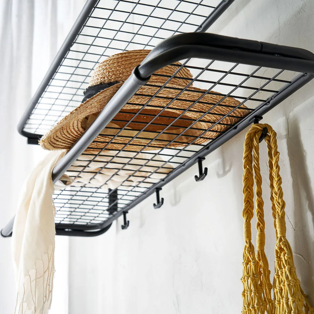 Estante sombrerero Classic 650, Negro/negro, 2 niveles, 50 cm Essem Design