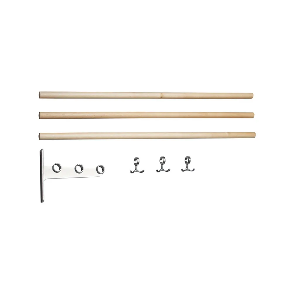 Estante sombrerero o zapatero adicional Nostalgi, Abedul, soportes aluminio Essem Design