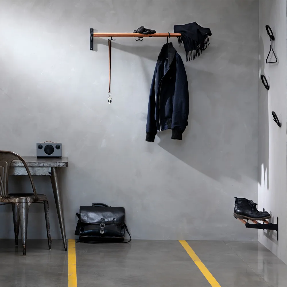 Estante sombrerero o zapatero Nostalgi, Abedul, base negra Essem Design