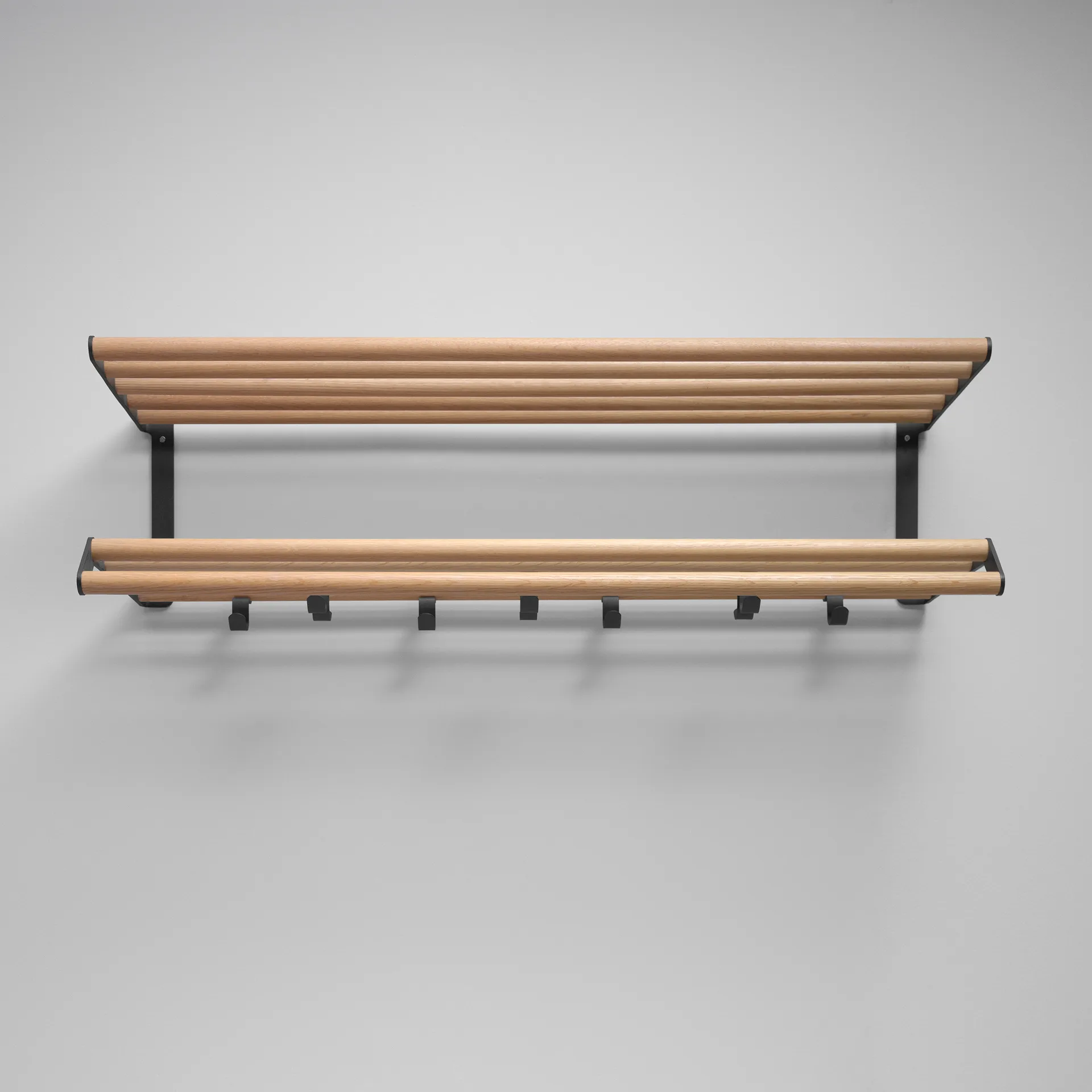 Estante sombrerero Tamburin 100 cm, Roble-negro Essem Design