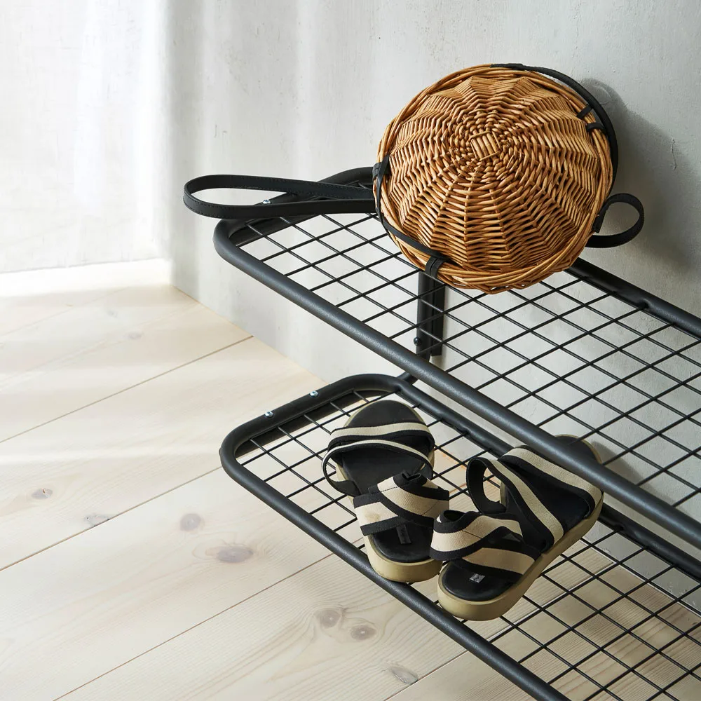 Estante zapatero Classic 650, Negro/negro, 2 niveles, 80 cm Essem Design