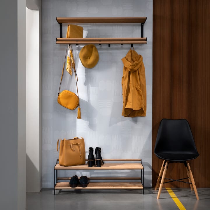Estante zapatero Tamburin 100 cm, Roble-negro Essem Design