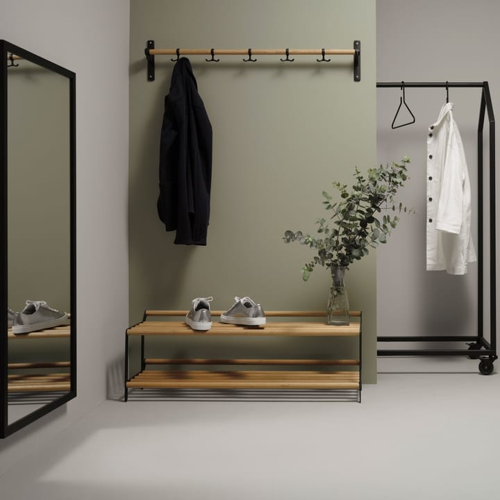 Estante zapatero Tamburin 60 cm, roble-negro Essem Design