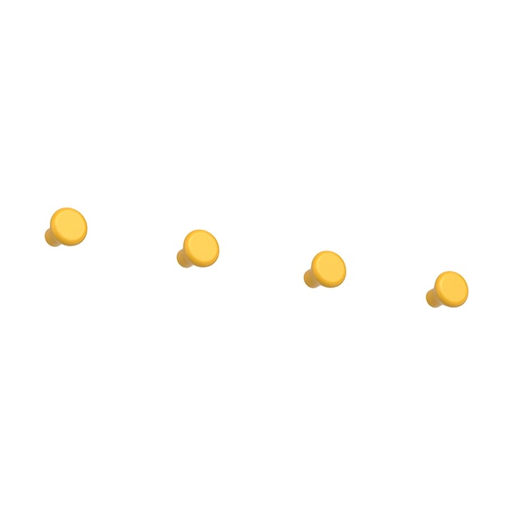 Gancho pequeño Classic 4-pack - Sun yellow - Essem Design