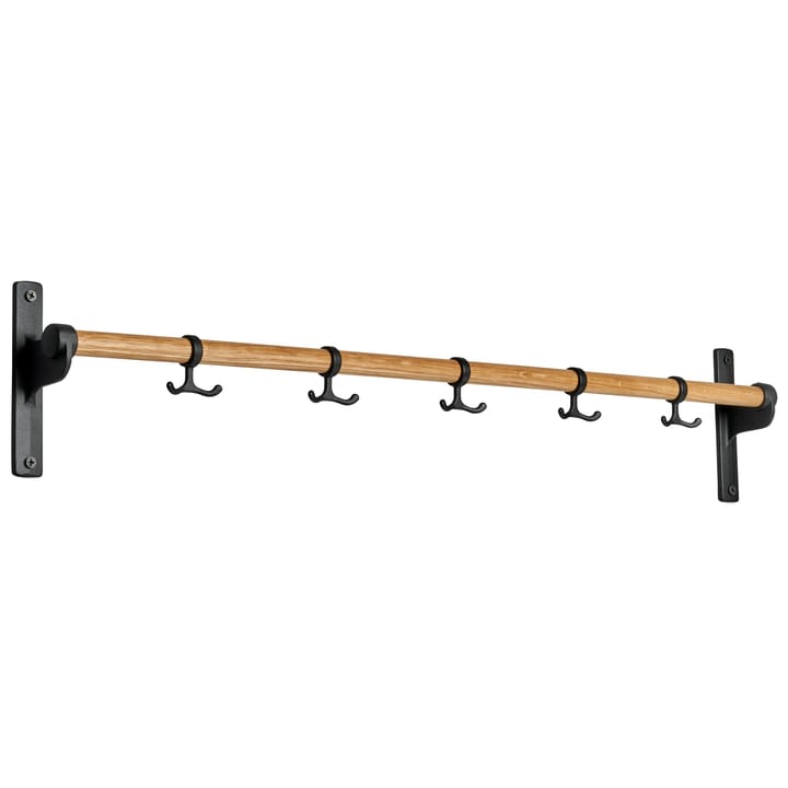 Listón de ganchos Nostalgi 100 cm, roble, negro Essem Design