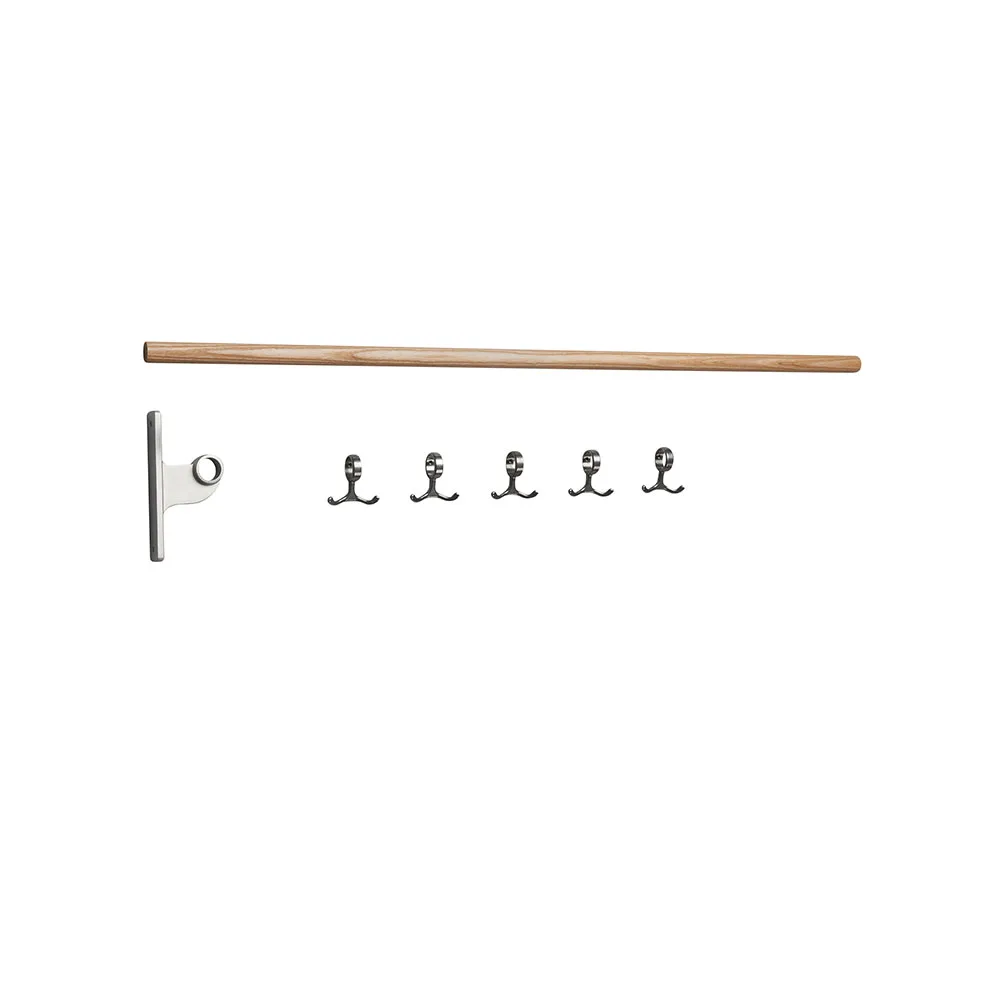 Perchero adicional Nostalgi, Roble, soportes aluminio Essem Design