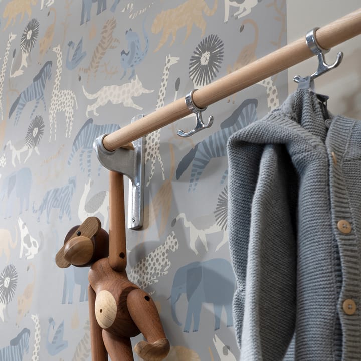 Perchero Nostalgi, Abedul, soportes aluminio Essem Design