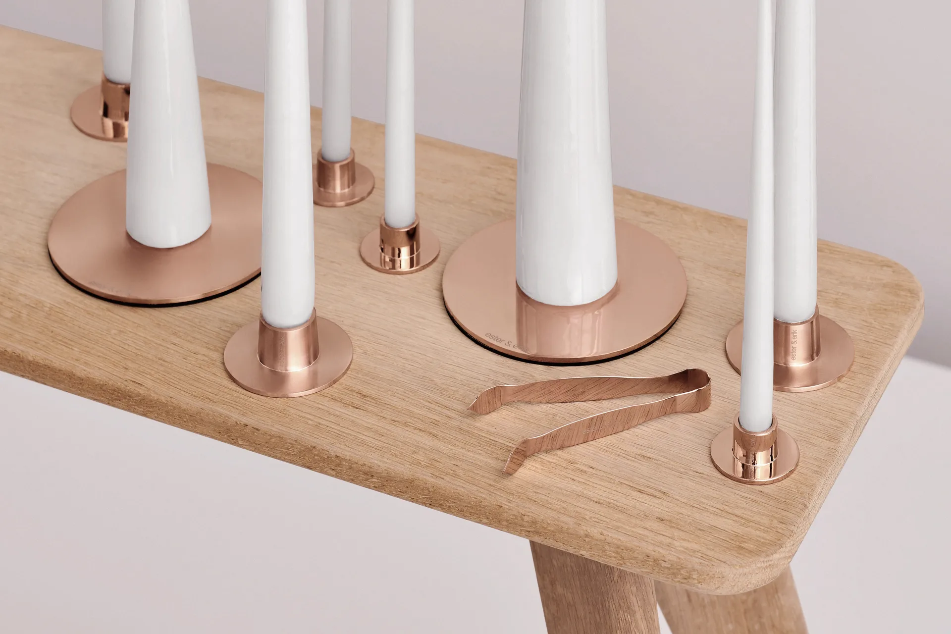 2 Candelabros ester & erik brillante, Oro rosa ester & erik