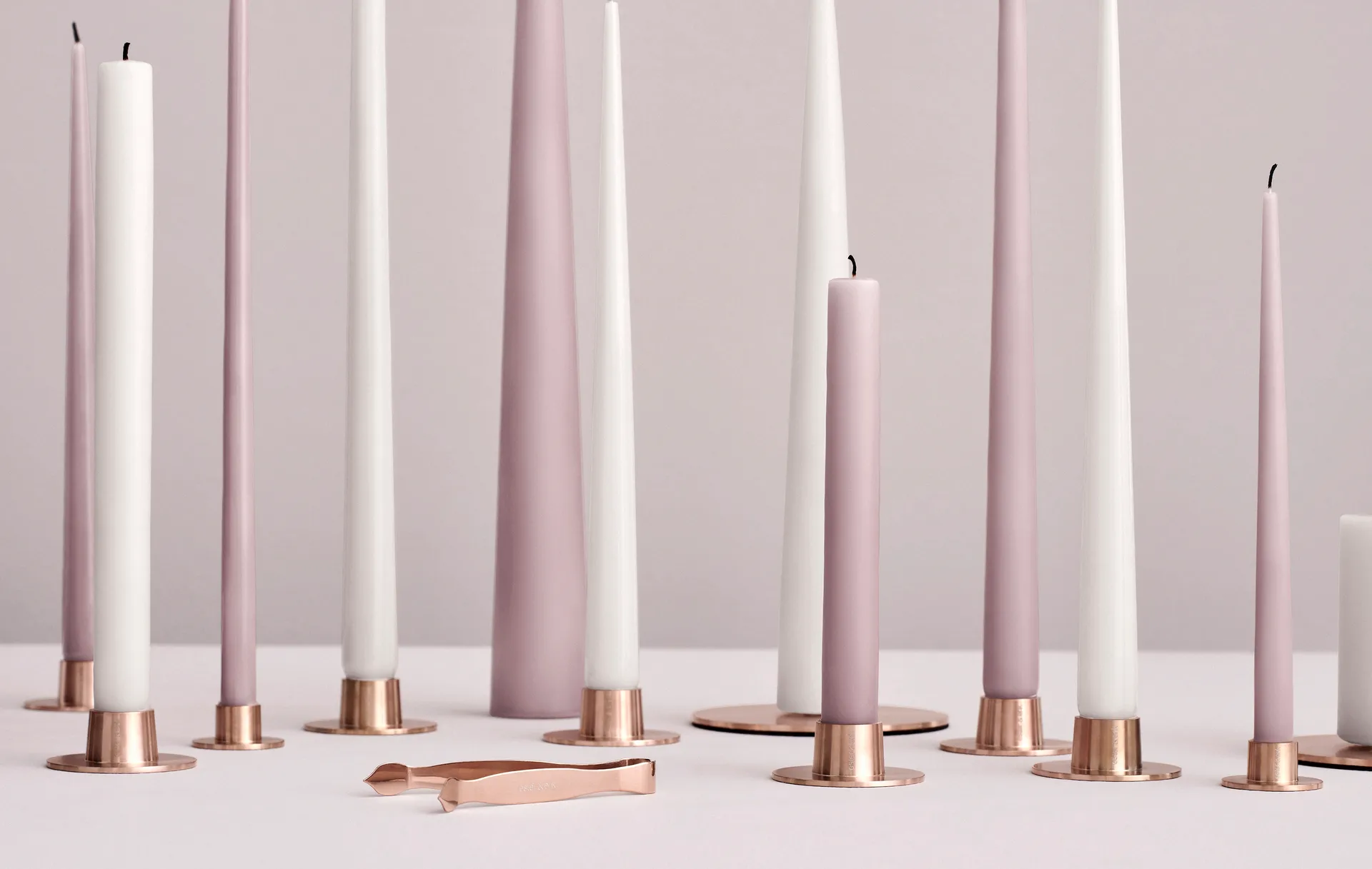 2 Candelabros ester & erik brillante, Oro rosa ester & erik