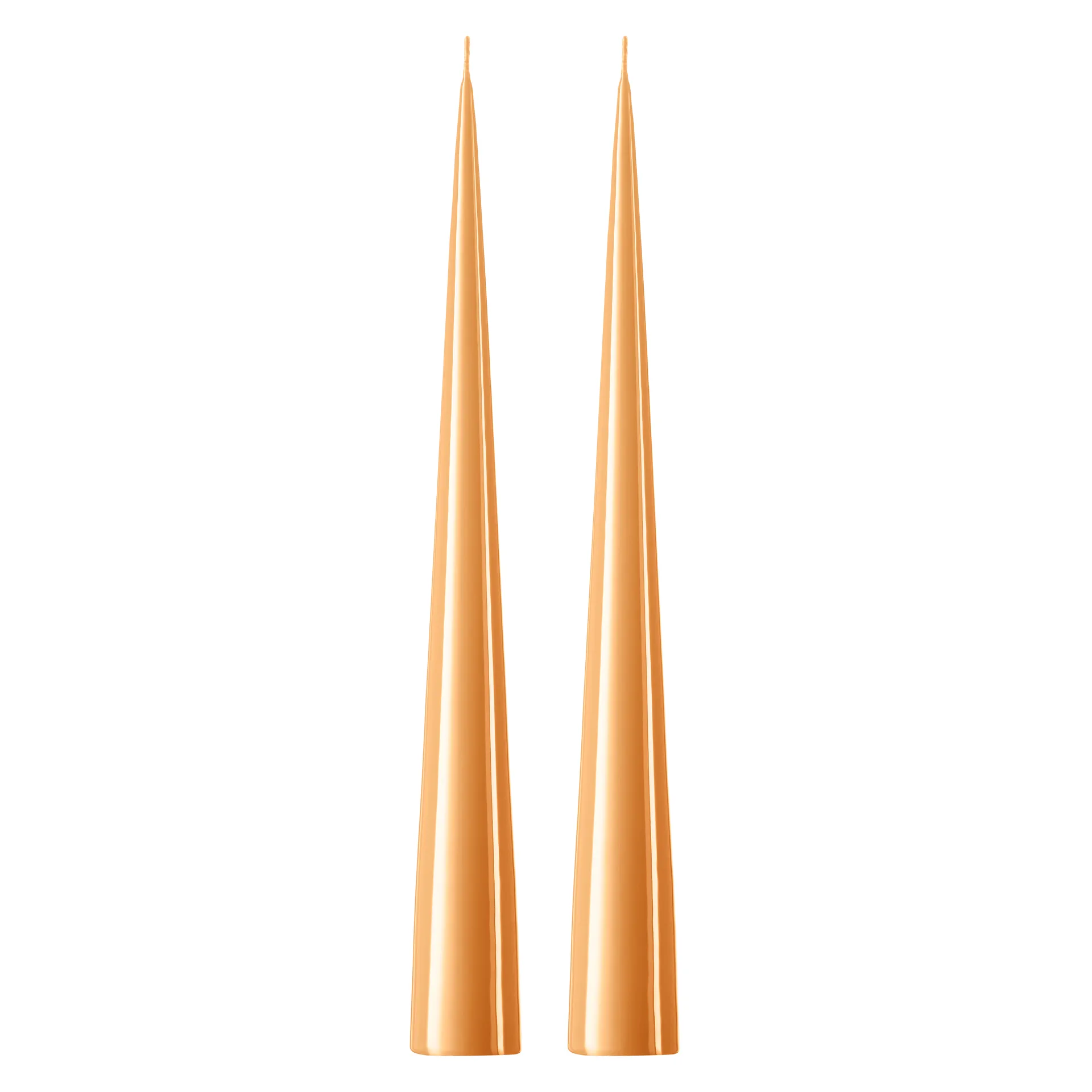 2 Velas ester & erik 37 cm lacado, albaricoque oscuro 19-0 ester & erik