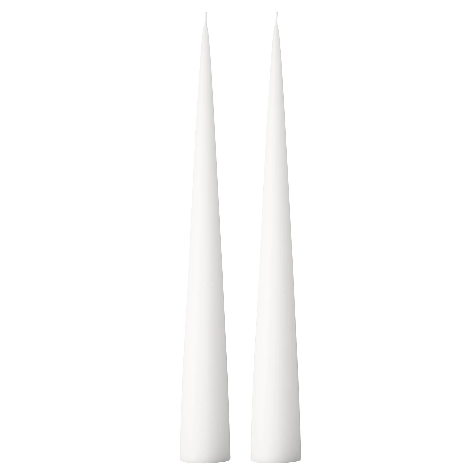 2 Velas ester & erik 37 cm mate, Pure white 31 ester & erik