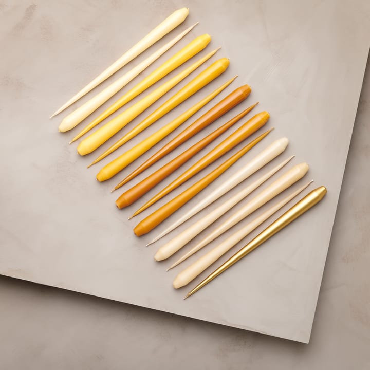 4 Velas ester & erik 32 cm metalico, Gold ester & erik