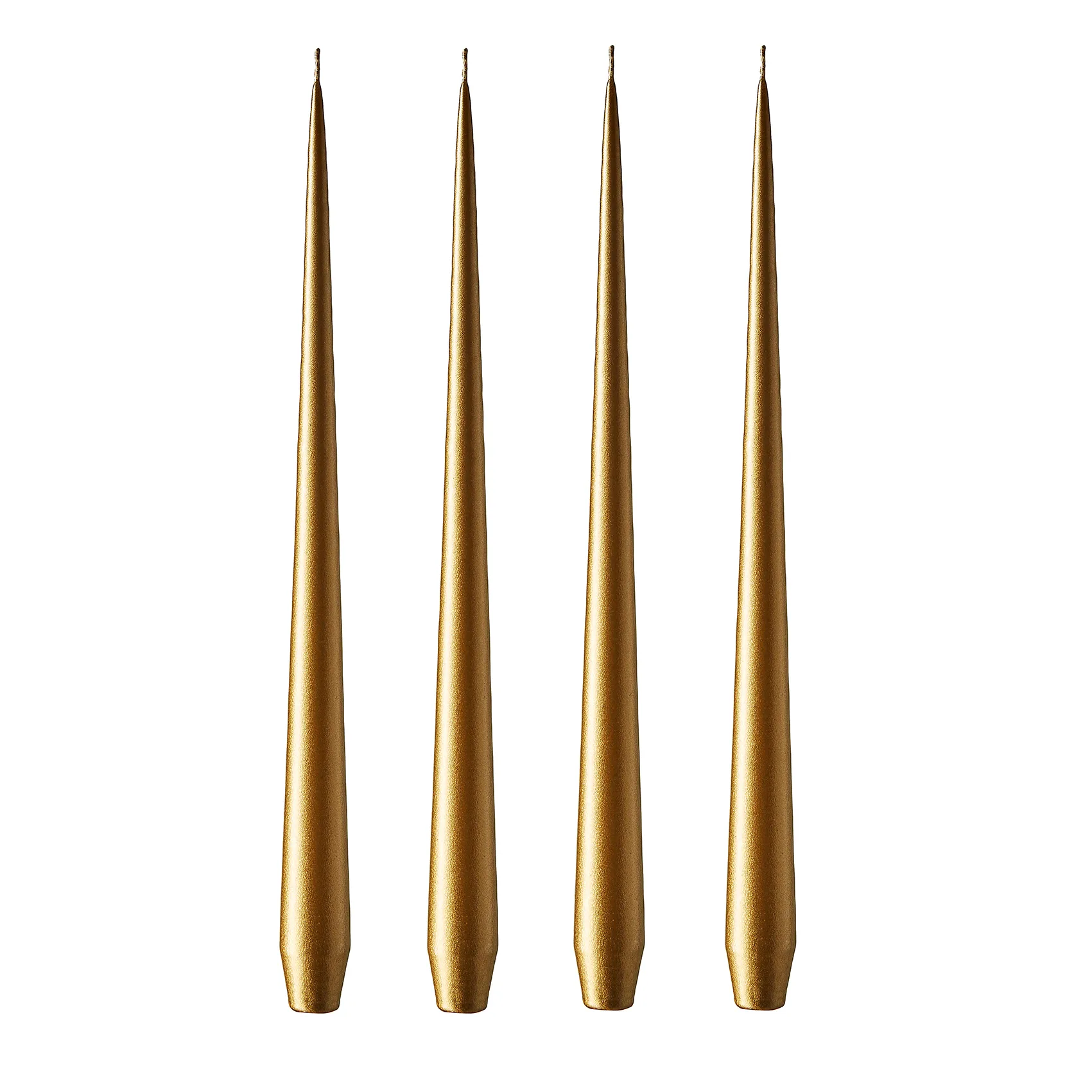 4 Velas ester & erik 42 cm metalico, Gold ester & erik