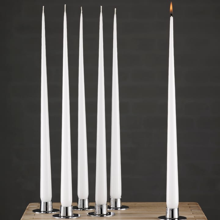 4 Velas ester & erik pure white, lacadas ester & erik