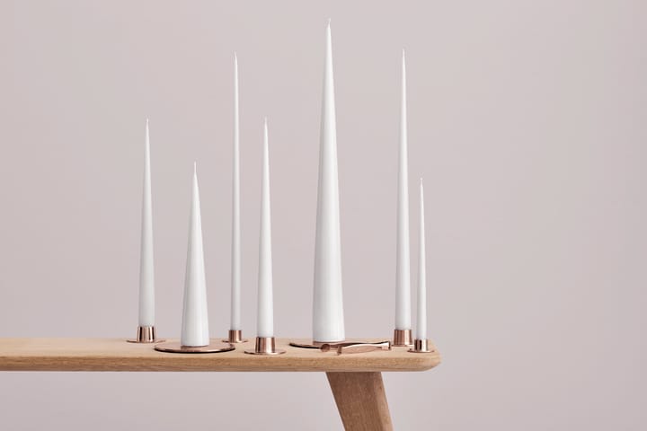 4 Velas ester & erik pure white, lacadas ester & erik