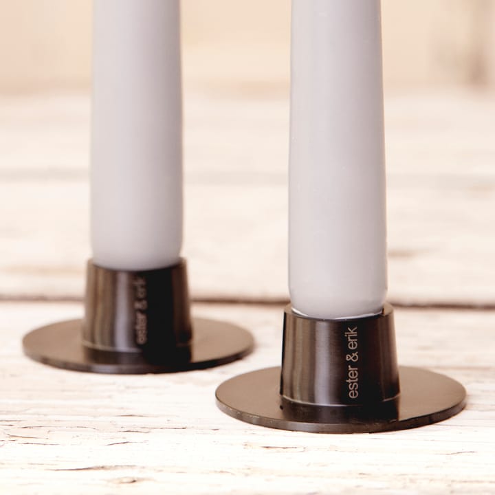 ester & erik 2 Candelabros mate, Negro ester & erik