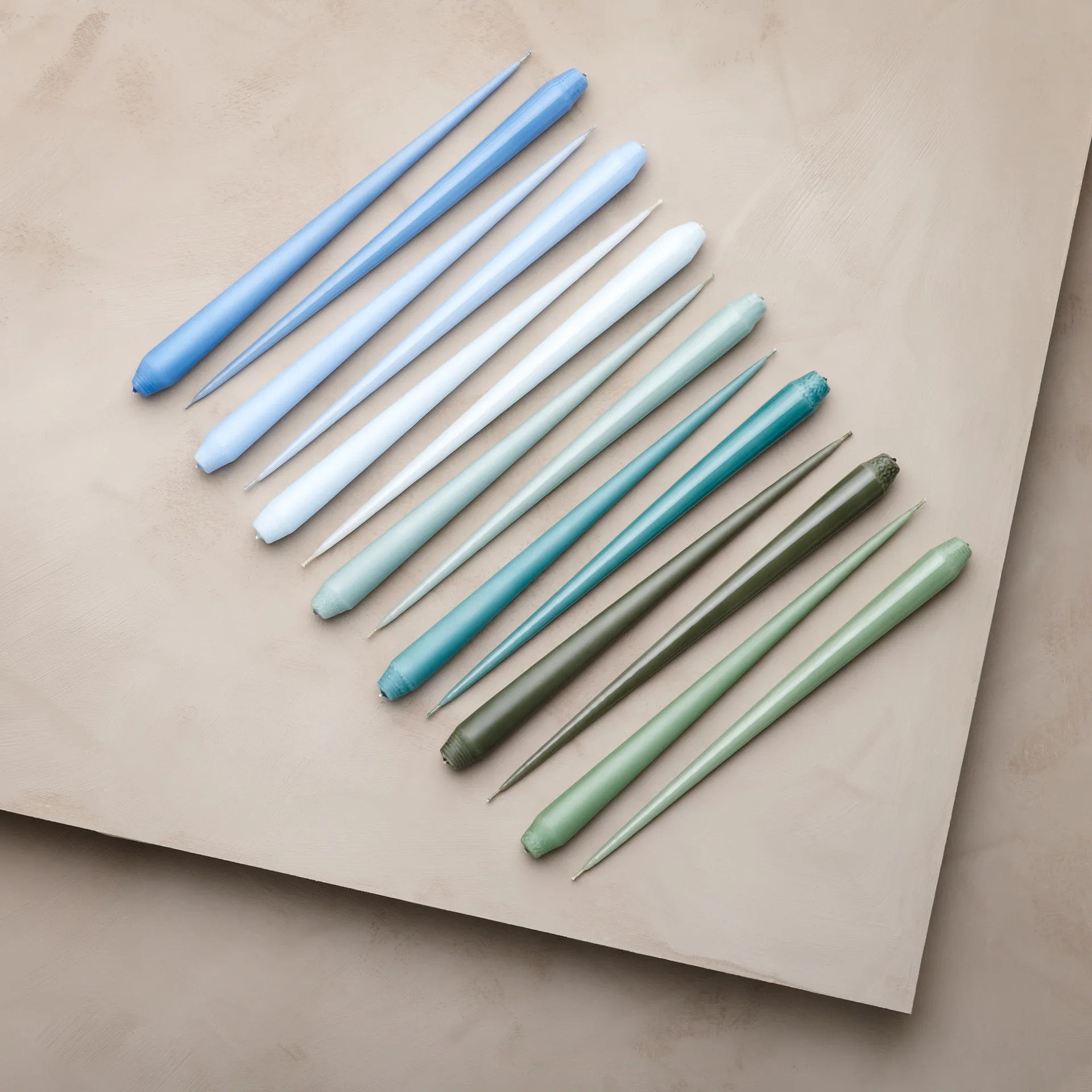 ester & erik 4 Velas lacadas, eucalyptus, 32 cm ester & erik