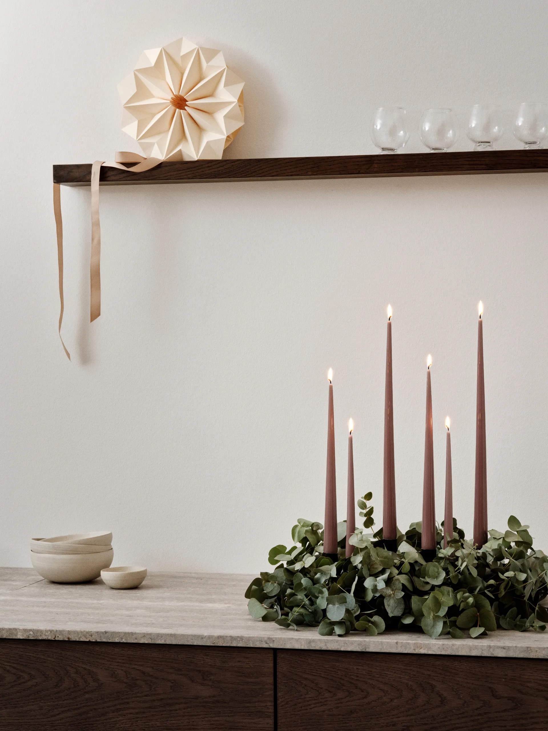 ester & erik 4 Velas lacadas, Winter rose 84, 32 cm ester & erik