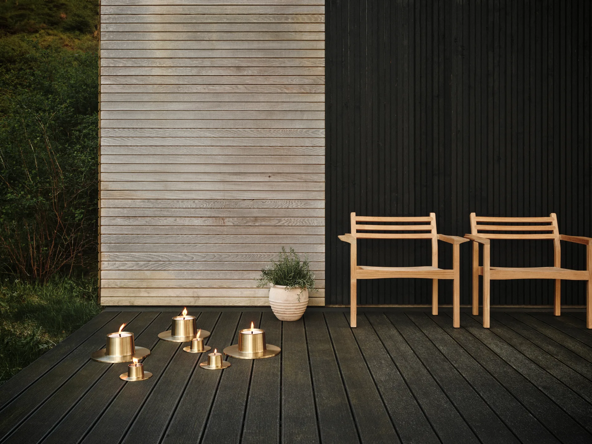 ester & erik candelabro de exterior grande 32,3 cm, Oro ester & erik