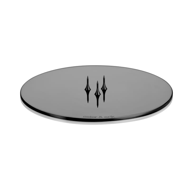 Plato para vela ester & erik Ø12 cm brillante - negro - Ester & erik