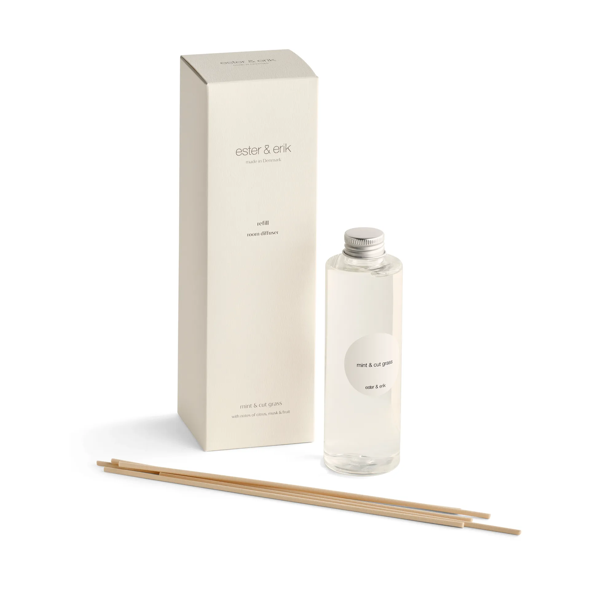 Recarga para difusor con varillas ester & erik, Mint & cut grass ester & erik
