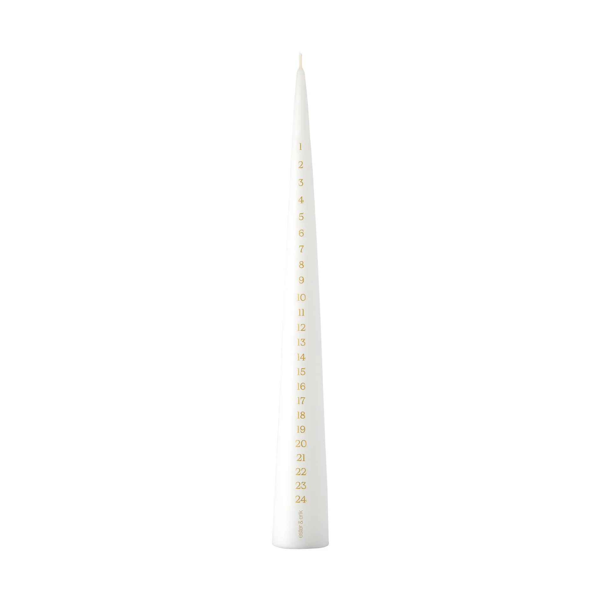 Vela de calendario ester & erik 37 cm, 31 pure white ester & erik