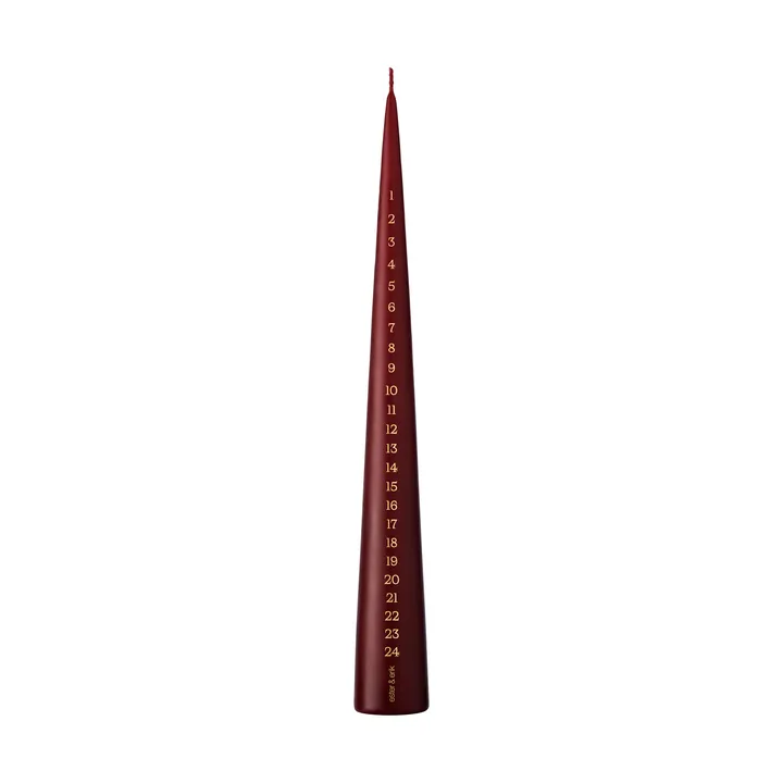 Vela de calendario ester & erik 37 cm - 44/2 deep wine - ester & erik