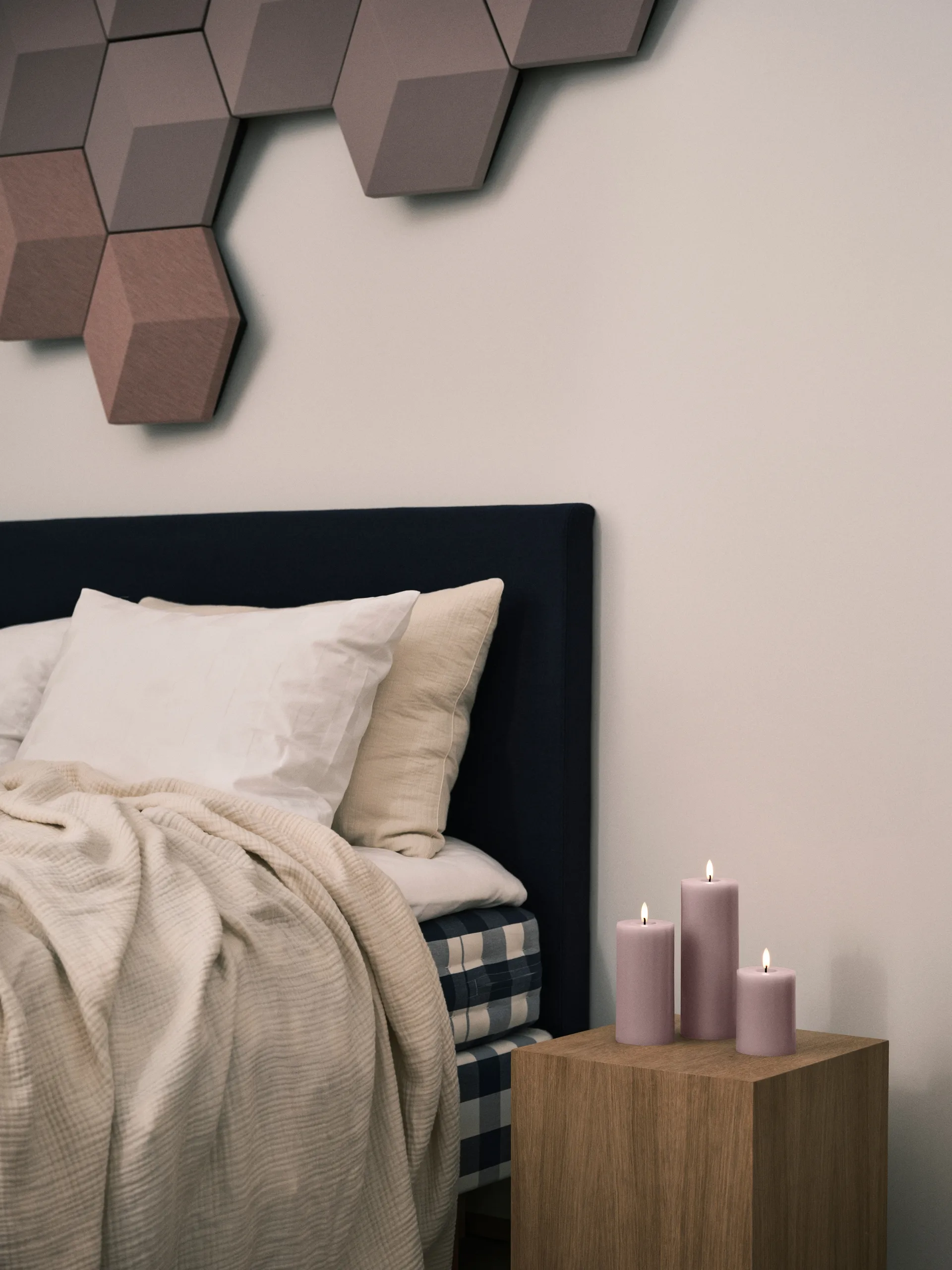 Vela LED ester & erik, 52 Soft Rose, 15 cm ester & erik